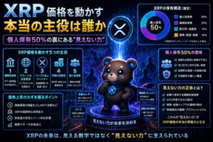 XRP価格を動かす本当の主役は誰か。個人保有50％の裏にある“見えない力”。